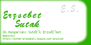 erzsebet sutak business card